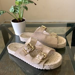 BIO BIO Espadrille Double Buckle Sandals